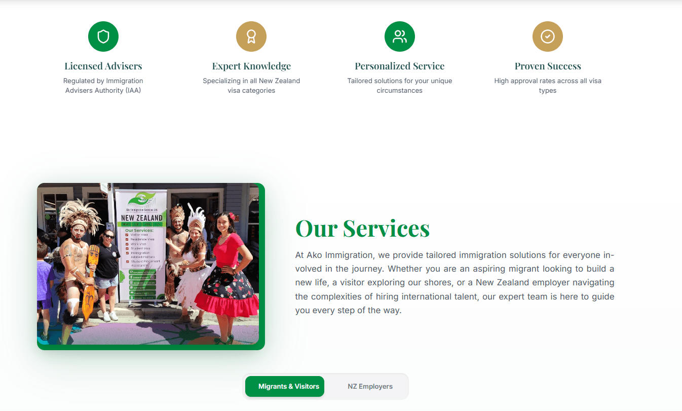 AKO Immigration — new website by Southern Bridge AI